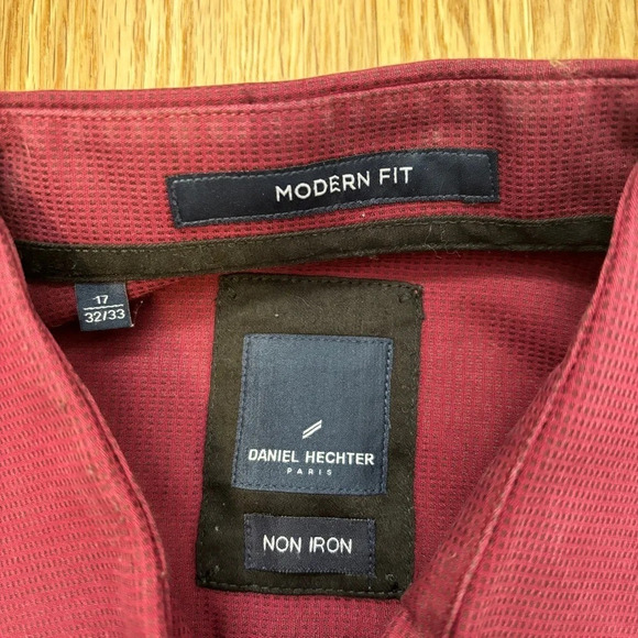 Daniel Hechter Paris | Modern Fit Non Iron Button Up Long  Sleeve Shirt - Picture 3 of 7